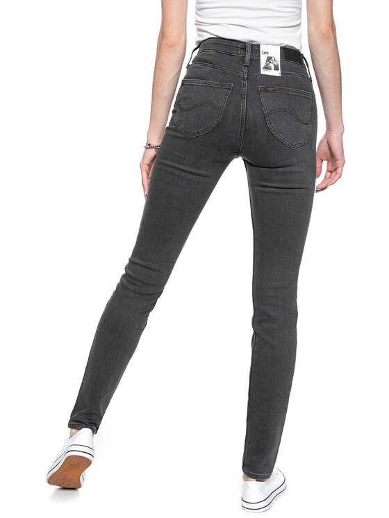 Lee Lee Jeansy SCARLETT HIGH Czarny Skinny Fit