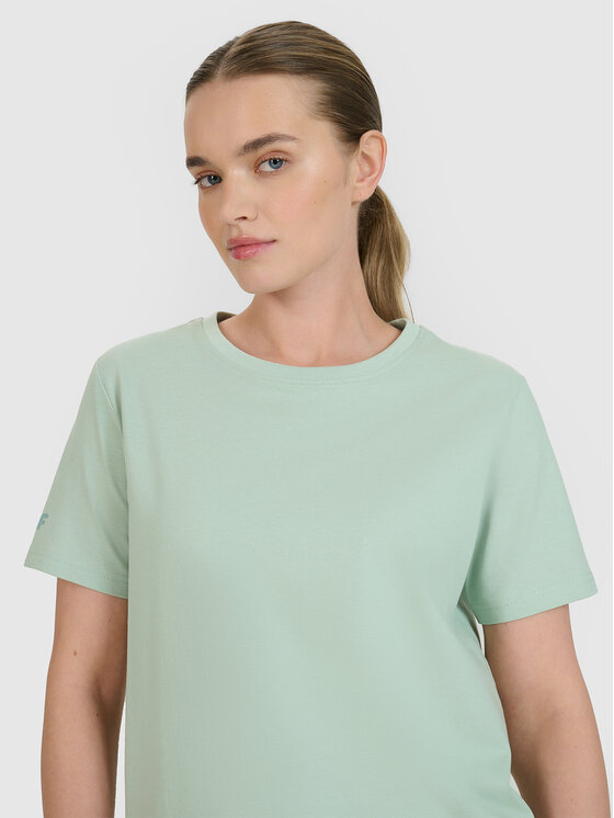 4F 4F T-Shirt A NEW ROAD AHEAD Turkusowy Oversize