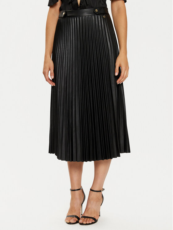 LOLA CASADEMUNT LOLA CASADEMUNT Gonna plissettata LF2408003 Nero Regular Fit