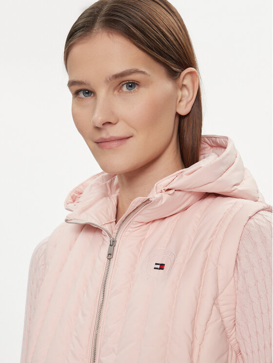 Tommy Hilfiger Tommy Hilfiger Liemenė Feminine Lw Down Vest WW0WW40485 Rožinė Slim Fit