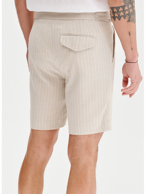 Pako Lorente Pako Lorente Szorty materiałowe P25SF-WS-003 Beżowy Classic Fit