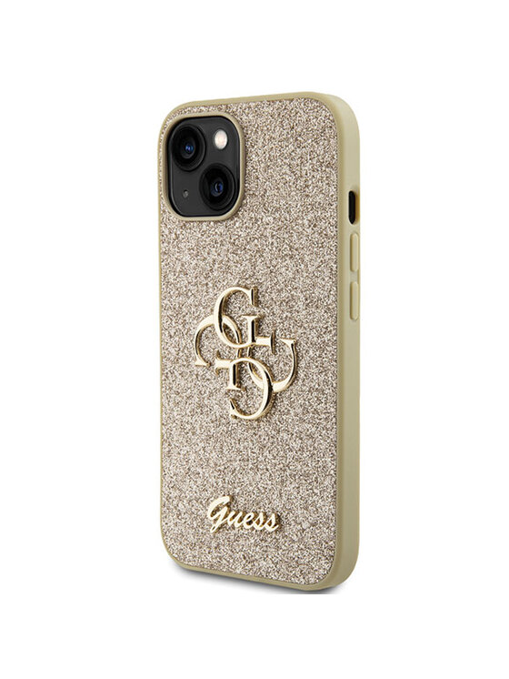 Guess Guess Etui na telefon iPhone 15 Złoty