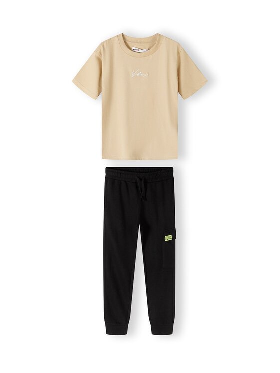 minoti minoti T-Shirt 23fleece207 Czarny Regular Fit