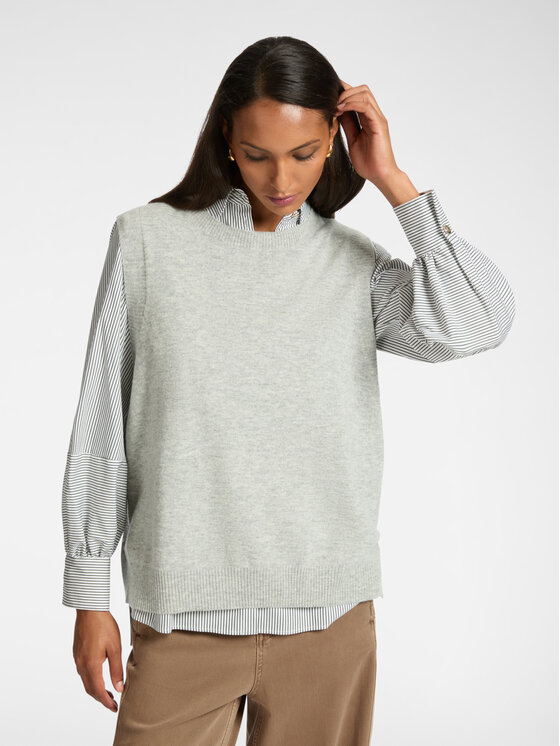 Elena Mirò Elena Mirò Cardigan M579Z000720N003 Grigio Regular Fit