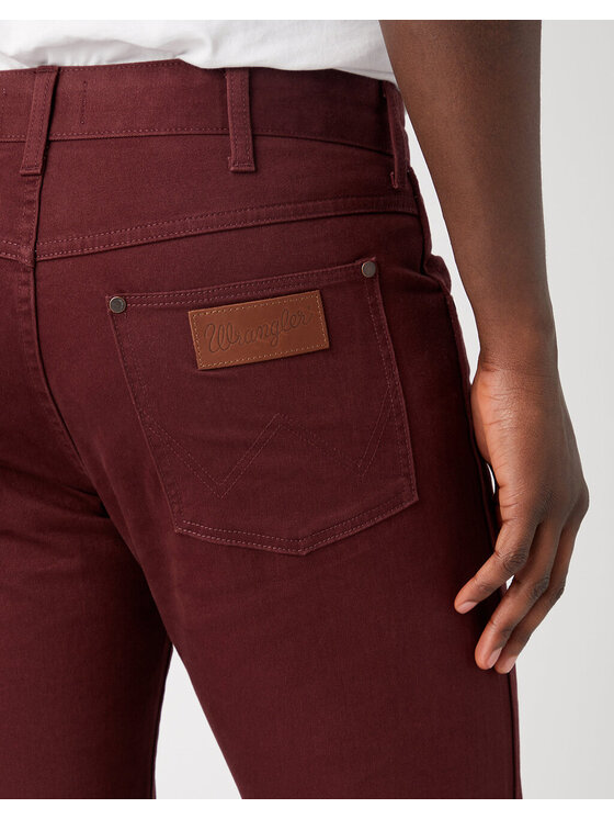 Wrangler Wrangler Spodnie materiałowe LARSTON Czerwony Slim Fit