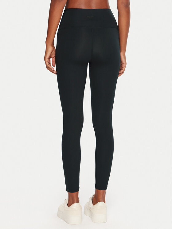 Roxy Roxy Legingi Heart Into It Ankle ERJNP03690 Melns Slim Fit