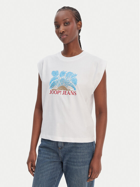JOOP! Jeans JOOP! Jeans T-Shirt Tosha 30102133 Bílá Regular Fit