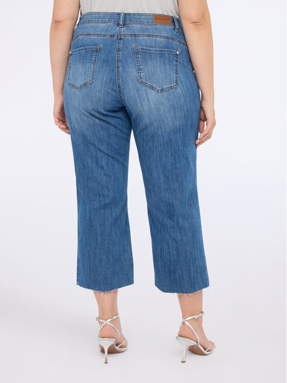 Fiorella Rubino Fiorella Rubino Jeansy P419T005028N024 Turkusowy Cropp Fit