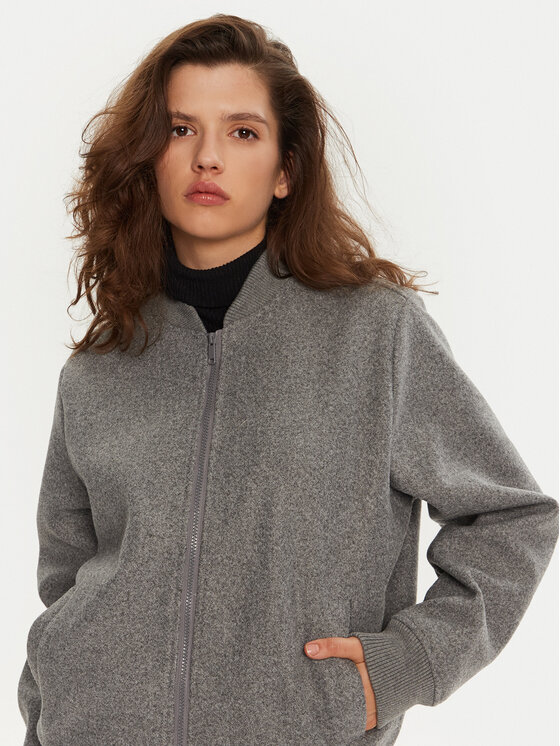 Brave Soul Brave Soul Kurtka bomber LJK-WRENLEY Szary Regular Fit