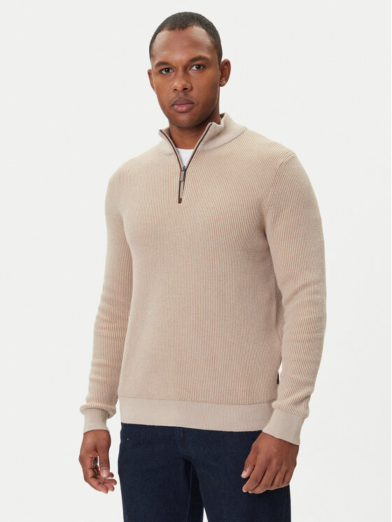 Bugatti Bugatti Sweater 7500-85525D Bézs Regular Fit