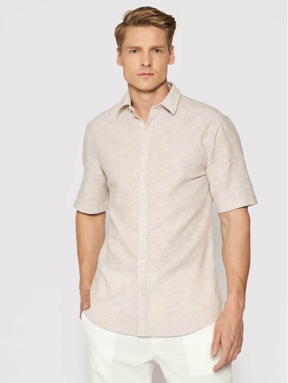 Only & Sons Krekls Caiden 22009885 Bēšs Slim Fit