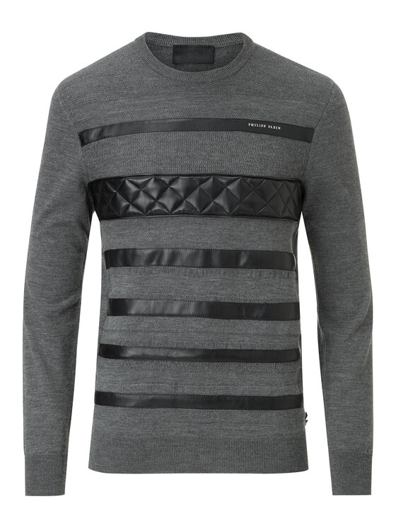 Plein Sport Plein Sport S dlhými rukávmi 30797 Sivá Regular Fit