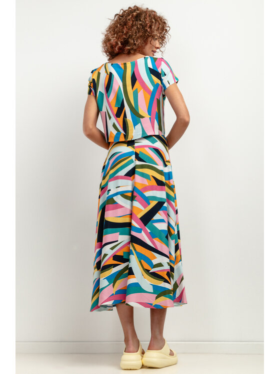 Tessita Tessita Spódnica maxi SPÓDNICA_T407_2_S Kolorowy Regular Fit