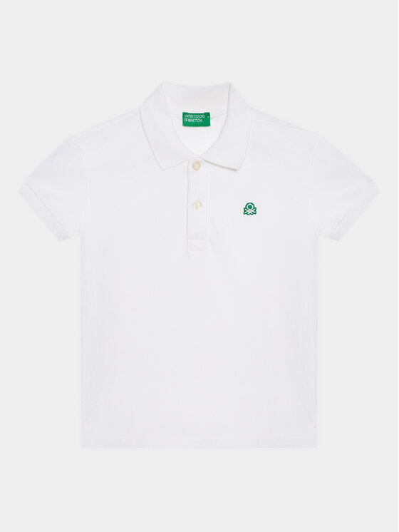 United Colors Of Benetton Polo 3089G3008 Biały Regular Fit