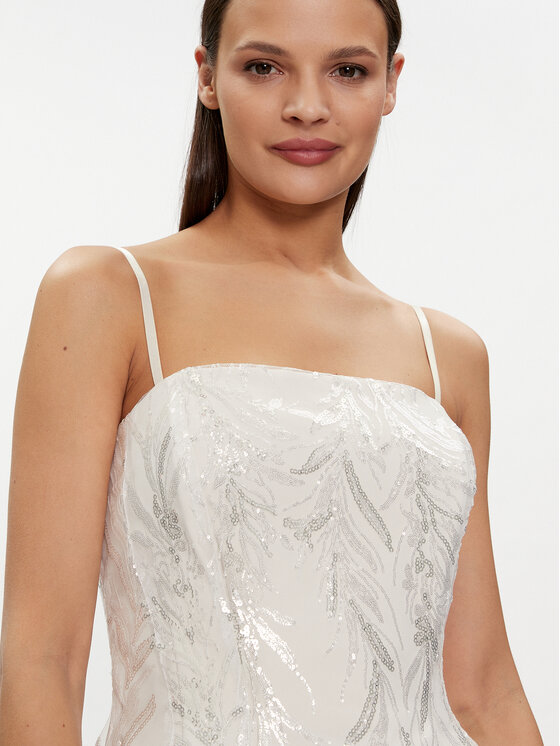 Rinascimento Rinascimento Coctailkleid CFC0117811003 Écru A-Line Fit