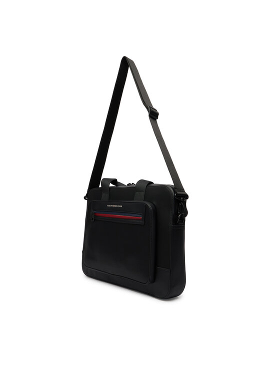 Tommy Hilfiger Tommy Hilfiger Чанта за лаптоп Th Foundation Computer Bag AM0AM14158 Черен