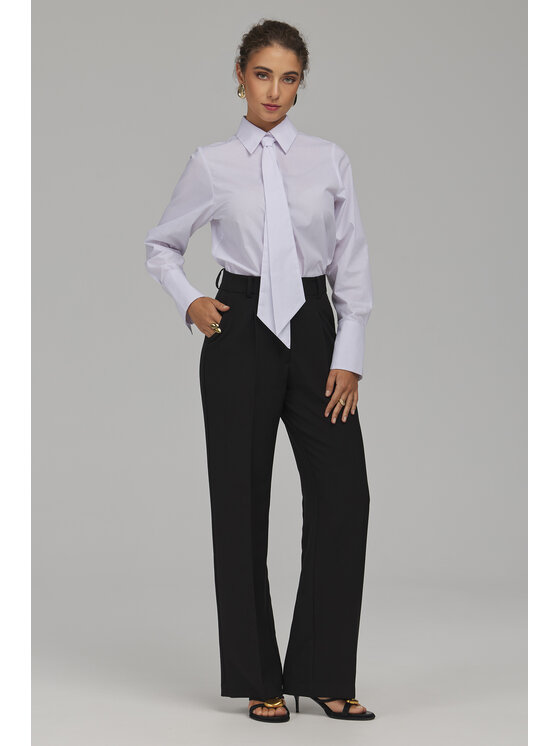 NIFE NIFE Spodnie materiałowe SD143 Czarny Straight Fit