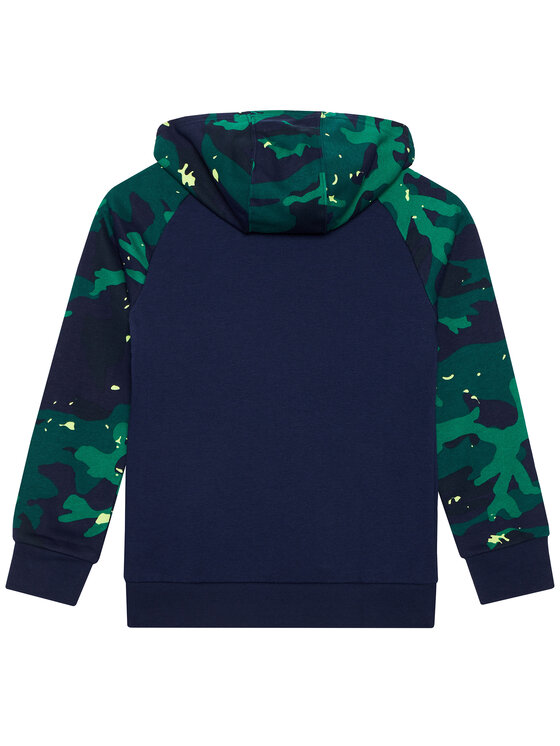 Felpa Camo-Print H20312 Blu scuro Regular Fit
