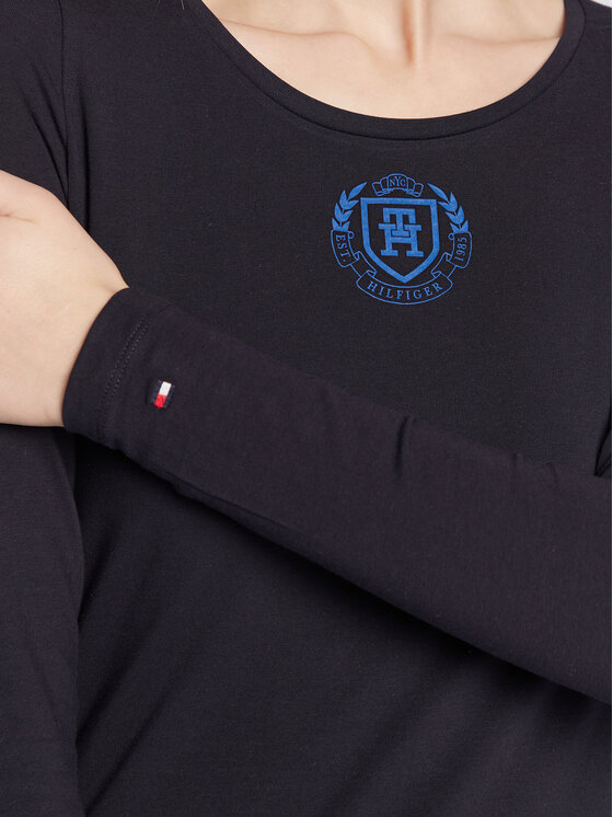 Blusa Crest WW0WW37205 Blu scuro Slim Fit