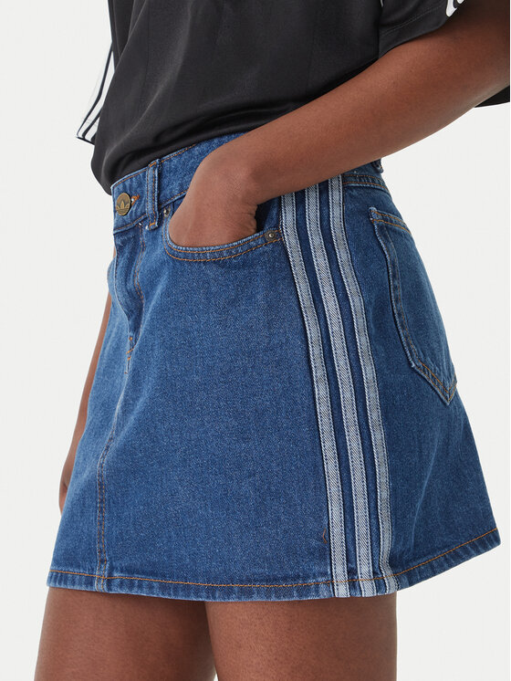 adidas adidas Jeansrock 3-Stripes KD2901 Blau Regular Fit