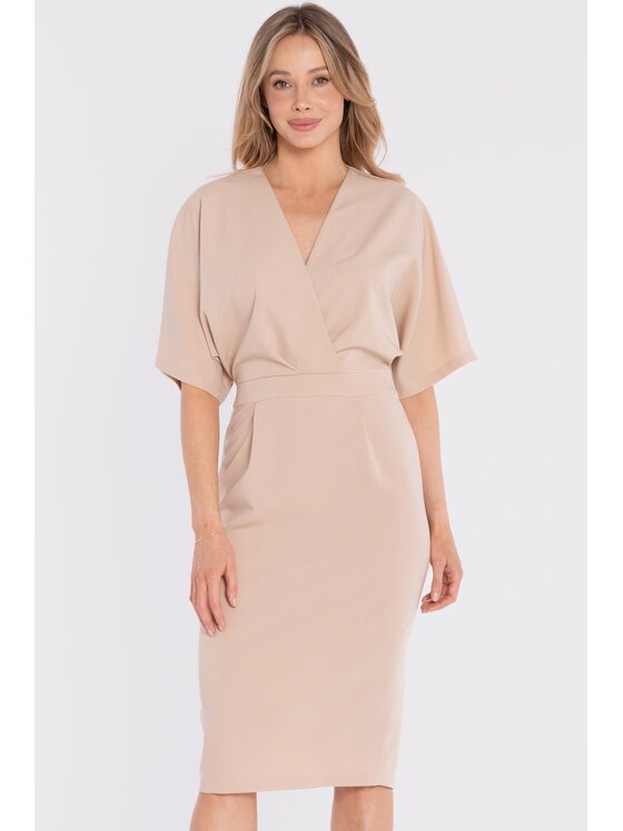 Stylove Stylove Abito da cocktail S434 Beige Waisted Fit
