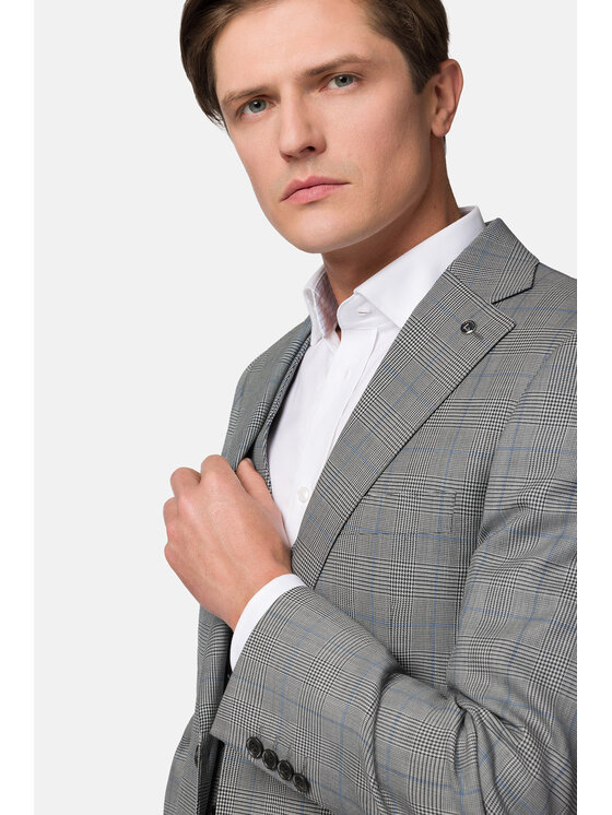 Lancerto Lancerto Garnitur Arkansas GA073123000017 Szary Slim Fit