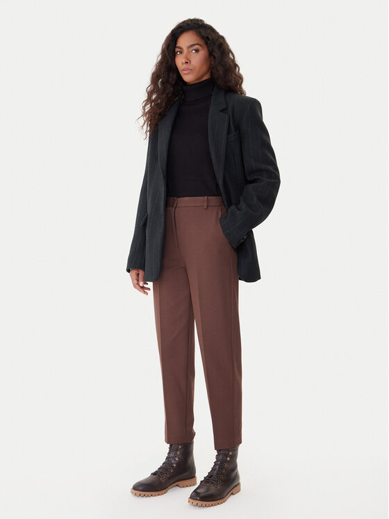 ViCOLO ViCOLO Riidest püksid TF0229 Pruun Regular Fit