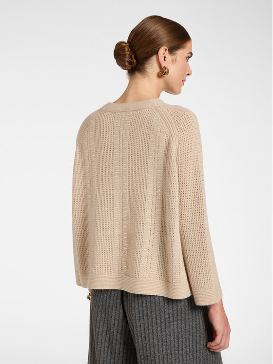 Elena Mirò Elena Mirò Sweter M086Z000851N002 Kremowy Regular Fit