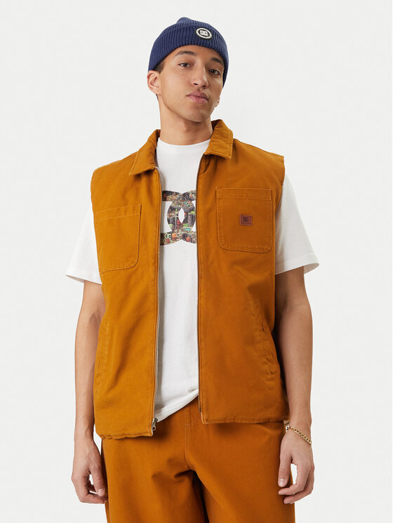 DC Shoes Vestă elegantă Keyless EDYJK03264 Maro Regular Fit