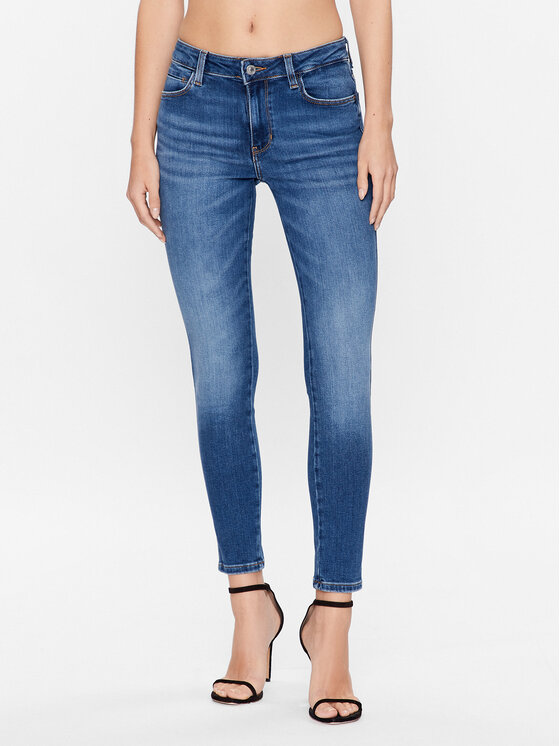 Guess Jeans Hlače W3YAJ3 D52Q2 Modra Skinny Fit