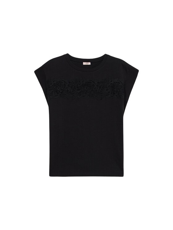 Oltre Oltre T-Shirt G402J004196N033 Czarny Regular Fit