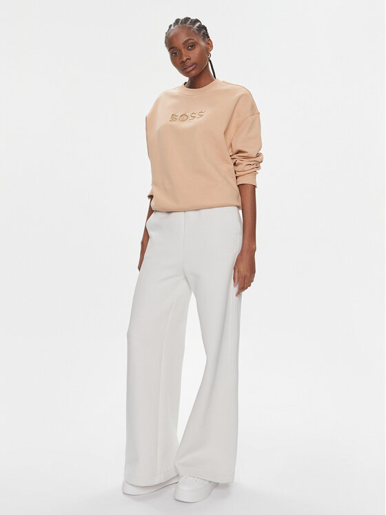 BOSS Boss Majica dugih rukava Econa 50508499 Bež Relaxed Fit
