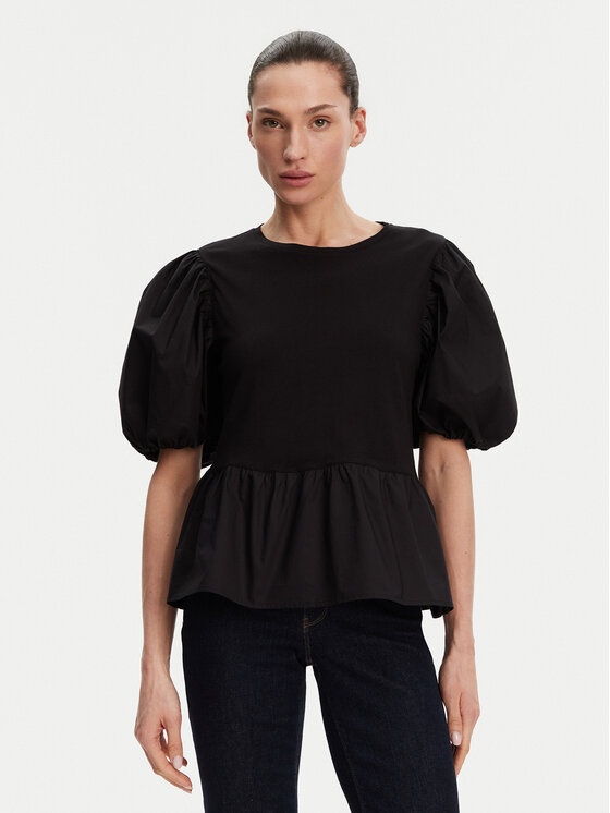 Liu Jo Liu Jo Palaidinė WA5389 J6308 Juoda Relaxed Fit