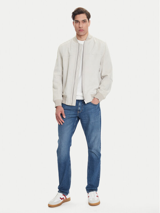 BOSS BOSS Шкіряна куртка Johice 50543505 Бежевий Regular Fit