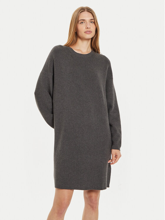 Marc O'Polo Marc O'Polo Плетена рокля 408 6006 67107 Сив Oversize