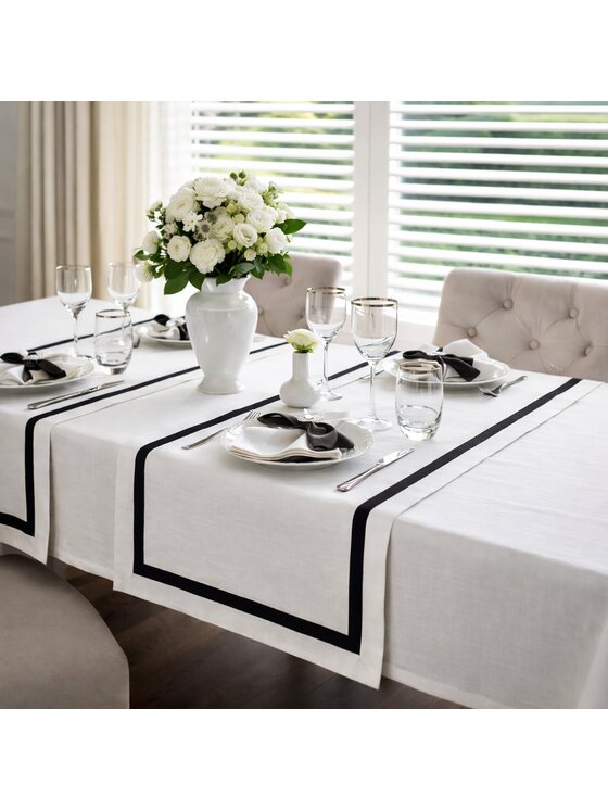 Roseberry Home Roseberry Home Bieżnik Black Stripes Czarny