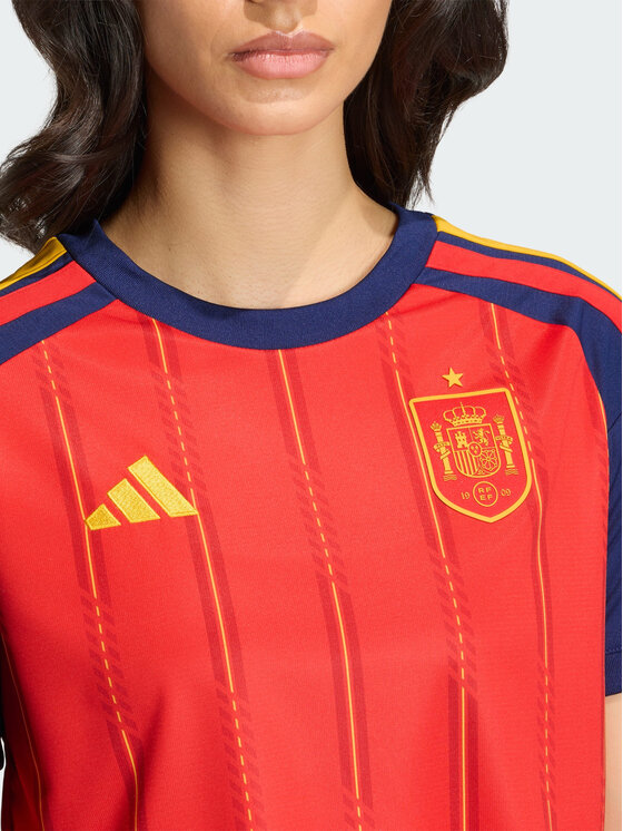 adidas adidas Koszulka techniczna Spain 26 Home Cropped Jersey Czerwony Regular Fit