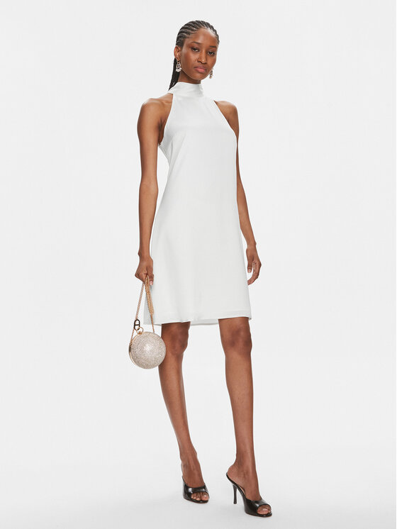 YAS YAS Kokteiļkleita Dottea 26032326 Balts Slim Fit