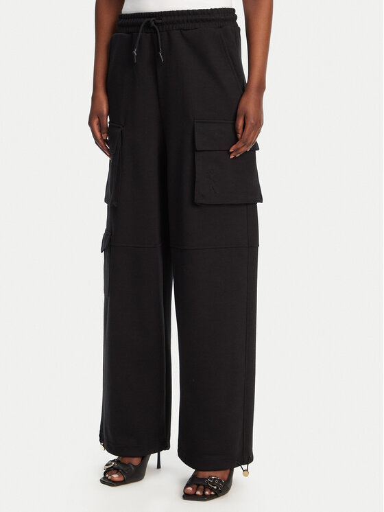 Patrizia Pepe Patrizia Pepe Donji dio trenerke 8P0617/J219-K103 Crna Relaxed Fit