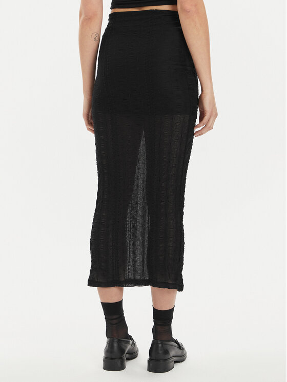 Gina Tricot Gina Tricot Fustă midi 21596 Negru Regular Fit