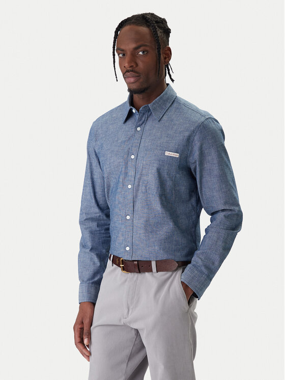 Calvin Klein Jeans Calvin Klein Jeans Camicia Chambray Classic LV04RF109G Blu scuro Regular Fit