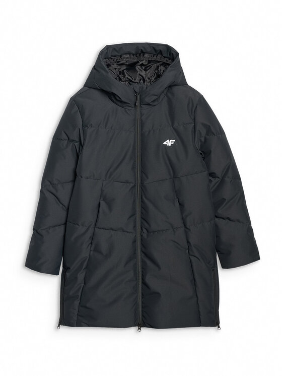 4F 4F Płaszcz zimowy OUTERWEAR Czarny Regular Fit