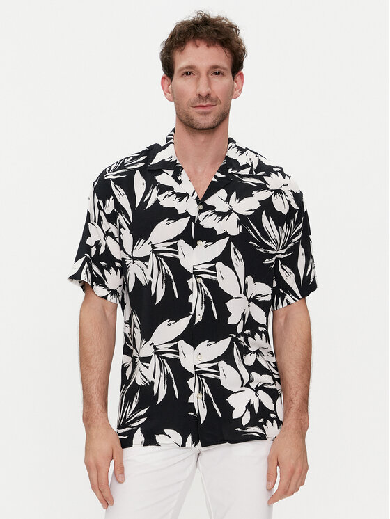Jack & Jones Jack & Jones Košeľa Jeff 12248408 Čierna Relaxed Fit