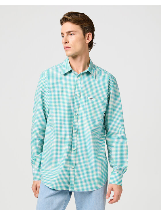 Wrangler Wrangler Koszula 1 PKT SHIRT 112362766 Niebieski Regular Fit