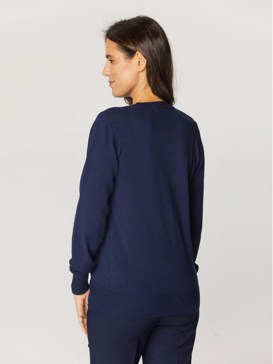 Willsoor Willsoor Sweter 88444 Granatowy Basic Fit