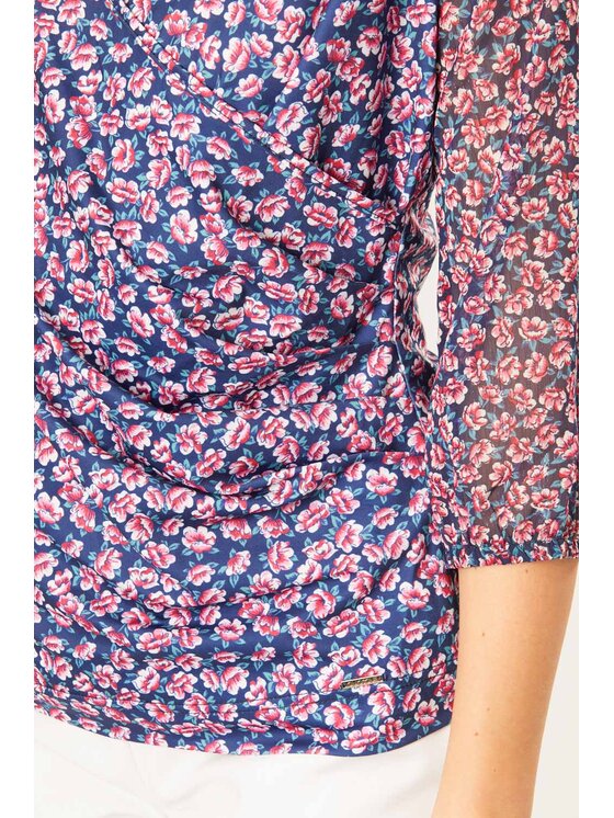 QUIOSQUE QUIOSQUE Halenka POPIK BLOUSE Tmavomodrá Regular Fit