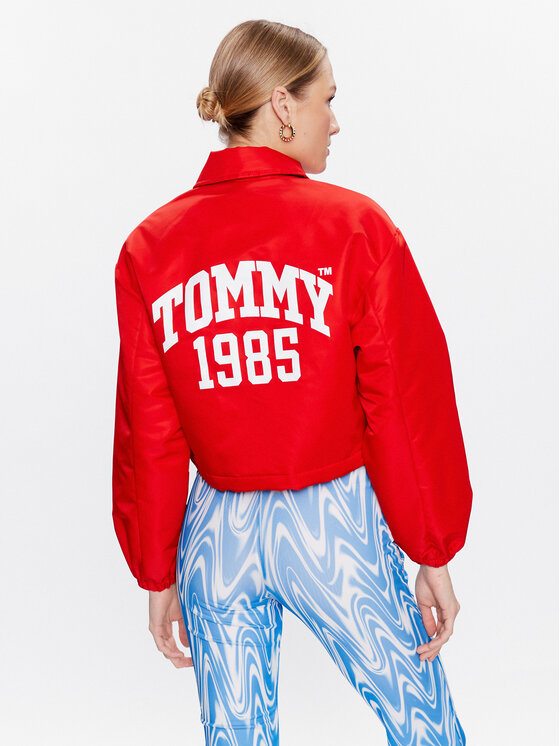 Tommy Jeans Tommy Jeans Prijelazna jakna Cropped Coach DW0DW15334 Crvena Cropped Fit