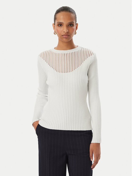 Rinascimento Blūze CFM0012395003 Krēmkrāsas Slim Fit