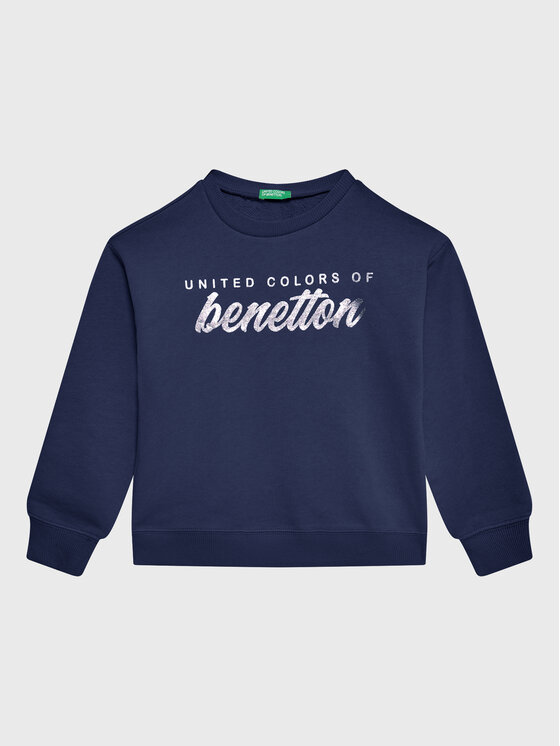 United Colors Of Benetton Bluză 3J68C10AK Bleumarin Regular Fit