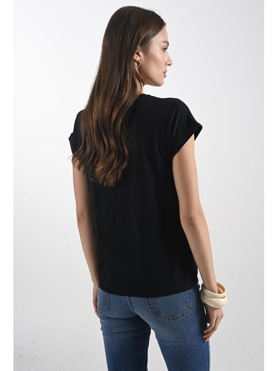 Femestage Femestage T-Shirt Femestage AB BASE TSH1531-020 Černá Regular Fit